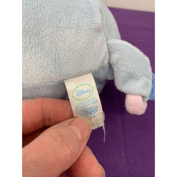 Disney Baby Eeyore Rattle 9 Inch Plush Stuffed Animal Blue Purple Embroidered Fa - Picture 9 of 13